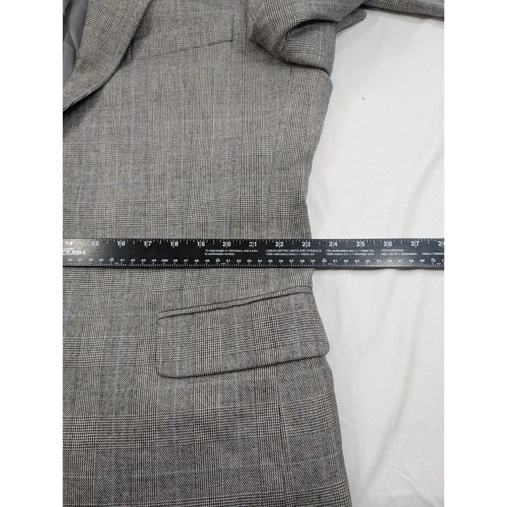 Jos. A. Bank Blazer Coat‎ Suit Jacket Silk Camelhair Glenn Check Plaid 46L 50